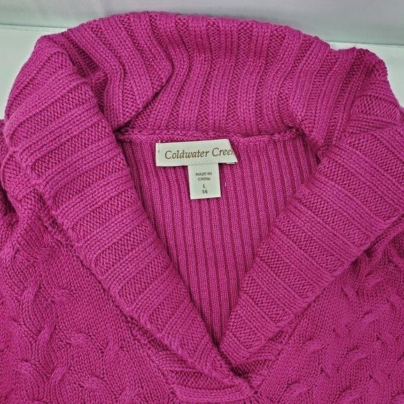 CABLEKNIT SWEATER Womens COLDWATER CREEK Size Large NWT - Picture 5 of 15